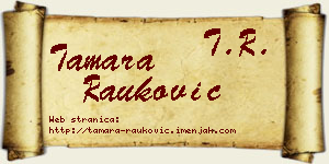 Tamara Rauković vizit kartica
